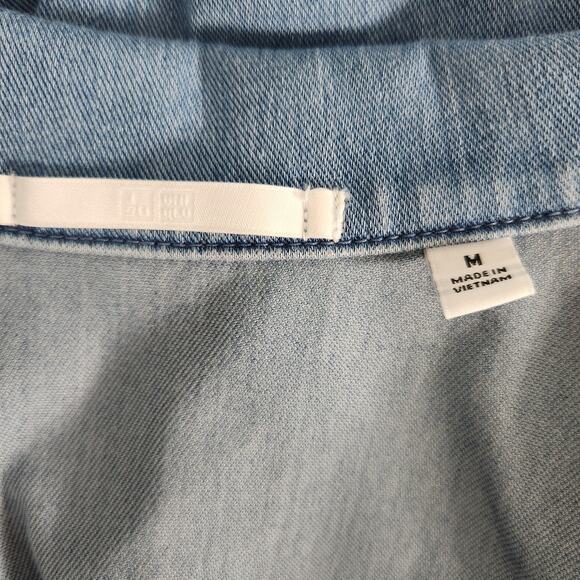Uniqlo Soft Jersey Relaxed Denim Boxy Barn Jacket Blue, Medium - Picture 11 of 12